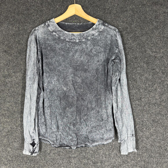 LOGO by Lori Goldstein Tops - LOGO by Lori Goldstein T-Shirt Women 2XS Gray Tie Dye Long Sleeve Crew Neck
